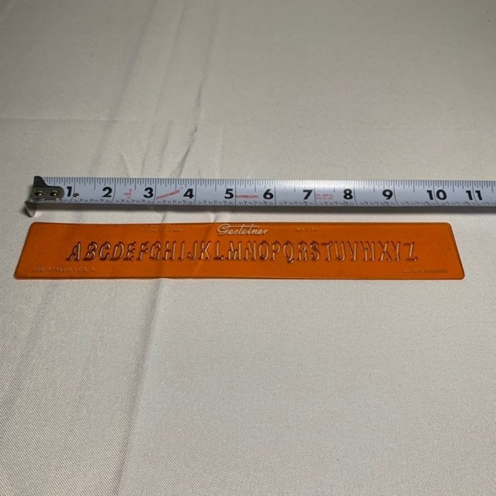 Vintage Gestetner Stencil Tracing No 244 Alphabet Template Made in England Rare